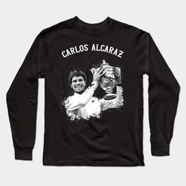 Carlos Alcaraz Winning Trophy Long Sleeve T-Shirt by Yopi